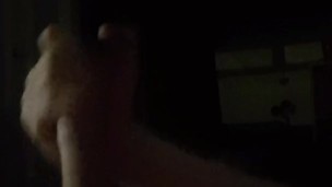 Solo male masturbating with cum load