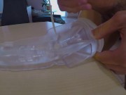ASMR fleshlight fuck ICE fast cumshot and moaning