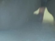 Pregnant chick fucks herself in the shower