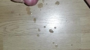 hard dick shoots big cum on floor