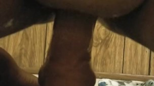 Teen rides monster dildo