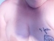 Blonde fucking herself with vibrator while playing with tits