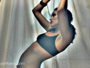 Teasing and Spanking Herself in Pink Tights 1/16