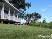 Missy and George Exposed! Naked Front Yard Blowjob and Facial in Daylight!! 16/16
