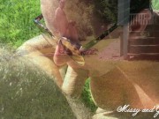Missy and George Exposed! Naked Front Yard Blowjob and Facial in Daylight!! 6/16