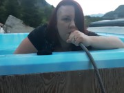 Inflating in the hot tub 10/16
