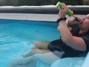 Inflating in the hot tub 3/16