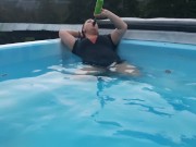 Inflating in the hot tub 7/16