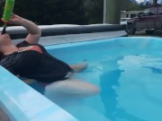 Inflating in the hot tub 8/16