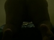 Slow motion ass bed bouncing