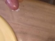 Cumming on my mother in laws bathroom counter.