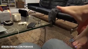 Riley Star makes you cum with her feet (POV Style)