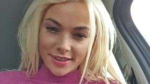 DUTCH PETITE BLONDE SMALL NAUGHTY TEEN FLASHING PERFECT TITS IN PUBLIC CAR!