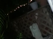 Bella_slutwife outdoor husband peeing