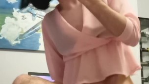 Sissy Fucks ass whilst deepthroating anal plug Findom Porn