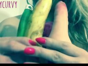 Carlycurvy sucking on everything and big boob play 12/16