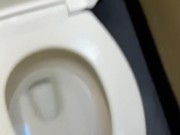 Messy Pee In a Public Bathroom, pissing all over my socks and toilet seat 6/16
