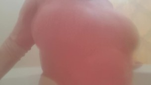 Wet shirt in the shower