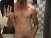 Playing with my dick in front of the mirror