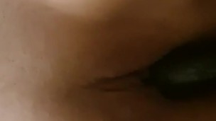 Husband films while getting fucked by my fuck machine