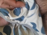 jerkoff watching a Mara Swan&Luna Rival video, cum on stepdaughter panties