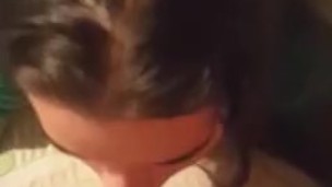 I suck his cock so good he cums in 2 mins all over my face