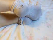 sexy little dirty white ankle socks