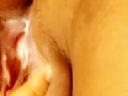Creamy ebony pussy