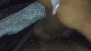 Stroking my 9 inch lightskin BBC till cum