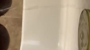 Phat pussy Pee in the clear bowl