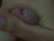 Edging my big cock. Failed again. No lube so use cum