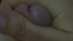 Edging my big cock. Failed again. No lube so use cum