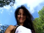 Pornstar brunette Francys Belle dancing and stripping
