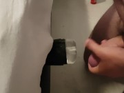 Big cock vocal guy does quicky with Fleshlight ends in creampie
