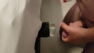 Big cock vocal guy does quicky with Fleshlight ends in creampie