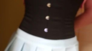 Kalliee kans bouncing cock and showing plugged ass