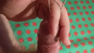 Femdom CBT Cock Torture Urethral play extreme stretching sounds & skewer
