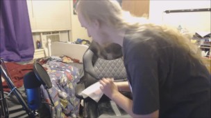 Disinfecting The Chair I Masturbate In