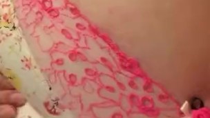 Natural huge Tit squeezing
