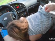 Trailer!!! Babe Sucking and Riding on Dick in Car - Public Sex