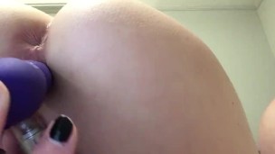 Rubbing & Penetating my pussy with 2 toys til Pulsing, screaming Orgasm