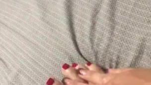 Beautiful feet lotion rub down