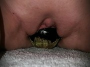 Stuffing my big pussy, I fucking love stretching!