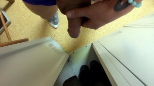 Cleaning my locker with piss - marking my territory !