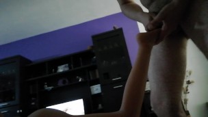 Fuckin the doll's feet