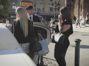 Black Friday shopping ends in threesome with Kayla Green & Angelina Brill