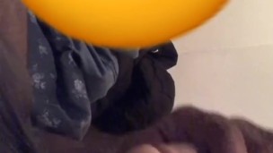 Stroking bbc with toy part 2