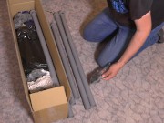 Unboxing Vacbed with hands - Unxboxing Vakuumbett mit Handschuhe