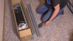 Unboxing Vacbed with hands - Unxboxing Vakuumbett mit Handschuhe