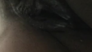Ebony cream pussy solo